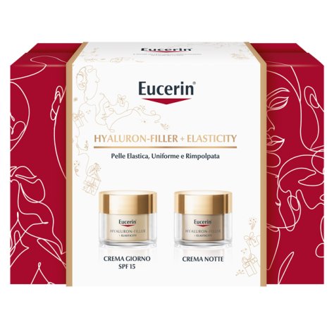 Eucerin Cofanetto Regalo Xmas Eucerin Hyaluron Filler + Elasticity - Crema Giorno Spf15 50ml + Crema Notte 50ml