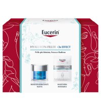 Eucerin Cofanetto di Natale 2023 Hyaluron Filler Notte - Crema Notte Idratante 50 ml + Maschera Intensiva Monouso