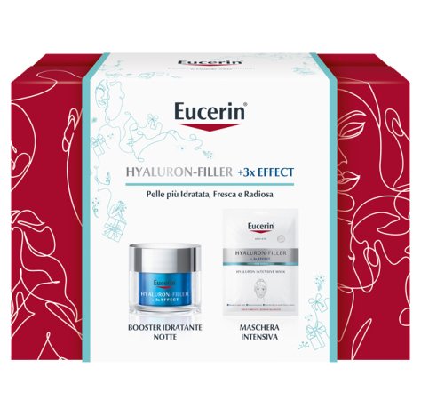 Eucerin Cofanetto di Natale 2023 Hyaluron Filler Notte - Crema Notte Idratante 50 ml + Maschera Intensiva Monouso