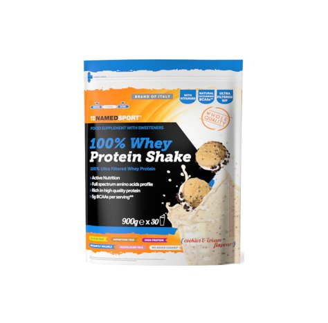 NAMEDSPORT SRL Named 100% whey protein shake cookies&Cream proteine in polvere da 900g