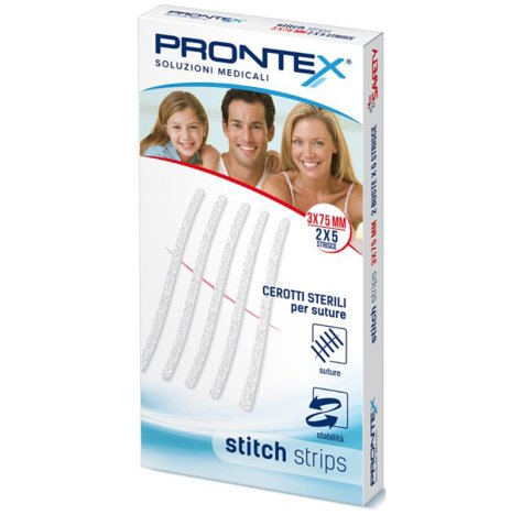 PRONTEX STITCH STRIPS 3X75 10P