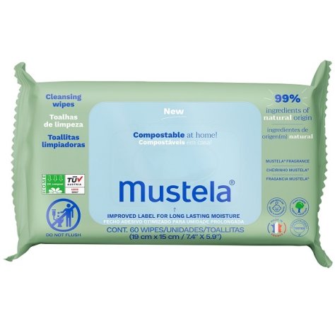 Mustela Salviette Compostabili Profumate 60 Pezzi