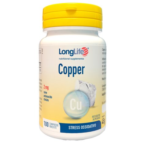 LONGLIFE COPPER 2mg 100 Cpr LONGLIFE COPPER 2mg 100 Cpr