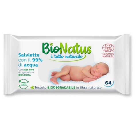 SALVIETTE 99% ACQUA BIONATUS 64P
