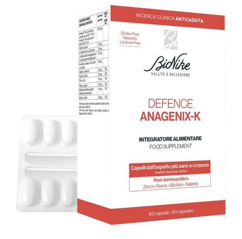 BIONIKE DEFENCE ANAGENIX-K - INTEGRATORE ALIMENTARE PER CAPELLI DALL'ASPETTO PIÙ SANO 60 compresse