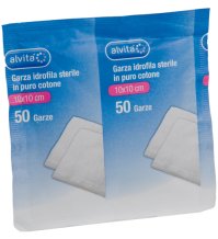 ALVITA GARZA STER 10X10CM 50PZ