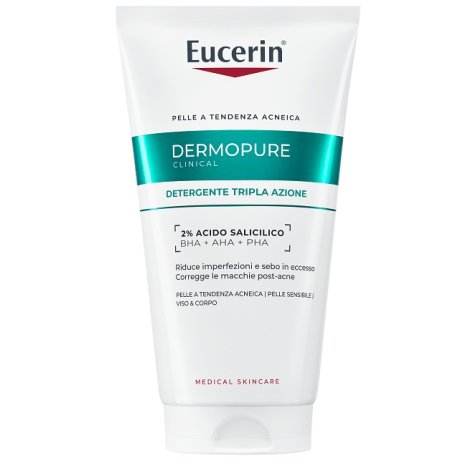 EUCERIN, DERMOPURE CLINICAL - DETERGENTE TRIPLA AZIONE PER PELLE A TENDENZA ACNEICA EUCERIN, DERMOPURE CLINICAL - DETERGENTE TRIPLA AZIONE PER PELLE A TENDENZA ACNEICA