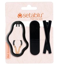 Setablu Fermagli Cap Neri 3pz