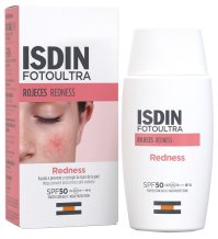 ISDIN FOTOULTRA REDNESS - Fotoprotezione viso per pelle sensibile aiuta a prevenire arrossamenti cutanei