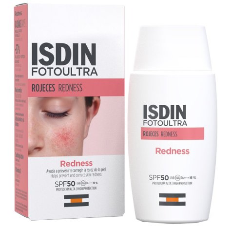 ISDIN FOTOULTRA REDNESS - Fotoprotezione viso per pelle sensibile aiuta a prevenire arrossamenti cutanei