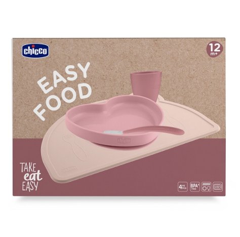 Ch Easy Food Set Sil Rosa 12m+