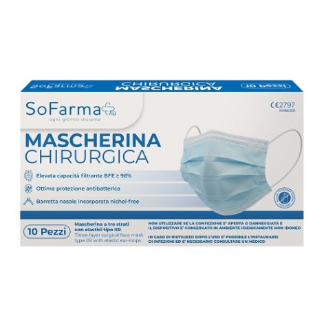 MASCHERINA CHIR 10PZ SF+