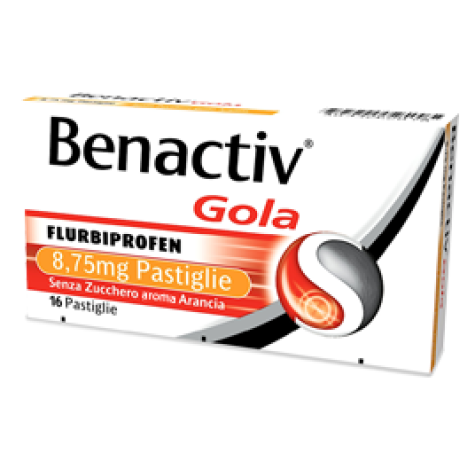 RECKITT BENCKISER H.(IT.) SPA Benactiv gola 16 pastiglie senza zucchero gusto arancia __+ 1 COUPON__