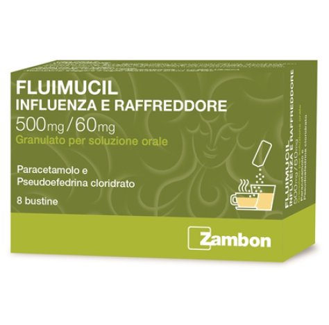 ZAMBON ITALIA Srl Fluimucil Influenza e Raffreddore 8 Bustine per sintomi di raffreddore e influenza