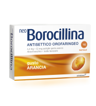 ALFASIGMA Spa Neoborocillina antisettico orofaringeo 16 pastiglie gusto arancia