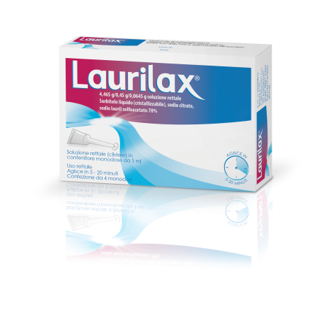 Laurilax 5 Ml Soluzione Rettale 4 Contenitori Monodose In Ldpe