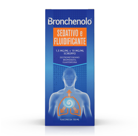 PERRIGO ITALIA Srl Bronchenolo 150 ml Sedativo Fluidificante Sciroppo per Tosse Secca e Grassa
