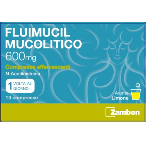 ZAMBON ITALIA Srl Fluimucil Mucolitico 10 Compresse Effervescenti 600mg Limone