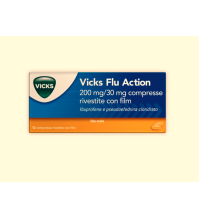 Vicks Flu Action Compresse Febbre e Congestione Nasale - 200 Mg + 30 Mg