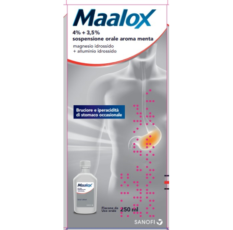 Maalox*os Sosp 250ml 4+3,5% Me