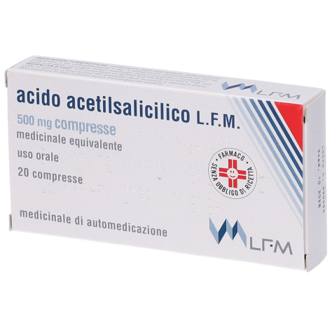 ACIDO ACETILSA.LFM*20CPR 500MG