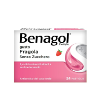 Benagol Pastiglie Gusto Fragola Senza Zucchero 24 Pastiglie