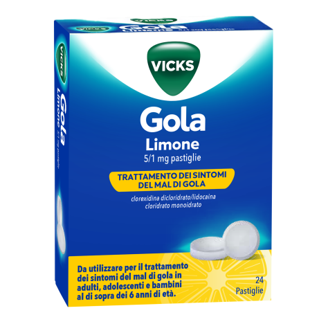 Vicks Gola*24past 5+1mg Limone