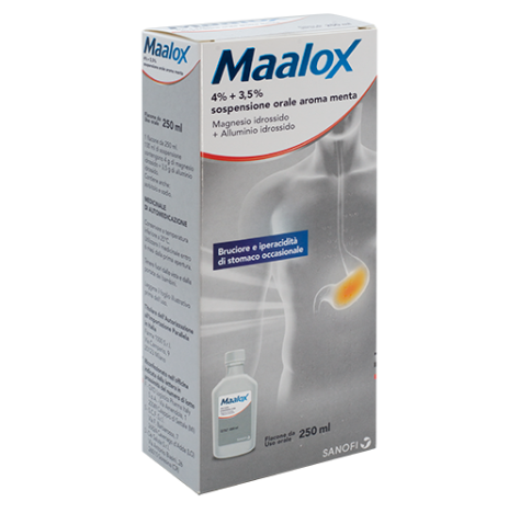 MAALOX OS SOSP 250ML 4%+3,5%