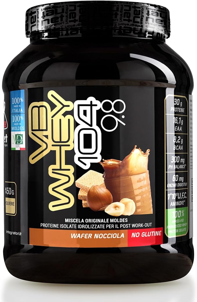 NET - VB WHEY 104 9.8, PROTEINE WAFER NOCCIOLA 450GR