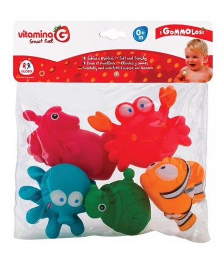 GLOBO GOMMOLOSI ANIMALI MARINI 5PZ-05488