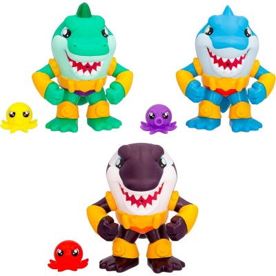 BLOOPIES BATH SQUAD Willy - Collectible Bath and Water Toy Un balenottero che spruzza potenti getti d'acqua dalla bocca! 3 ASSORTITI