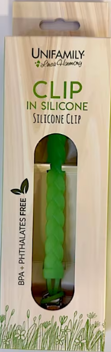UNIFAMILY - CLIP IN SILICONE TRECCINA VERDE