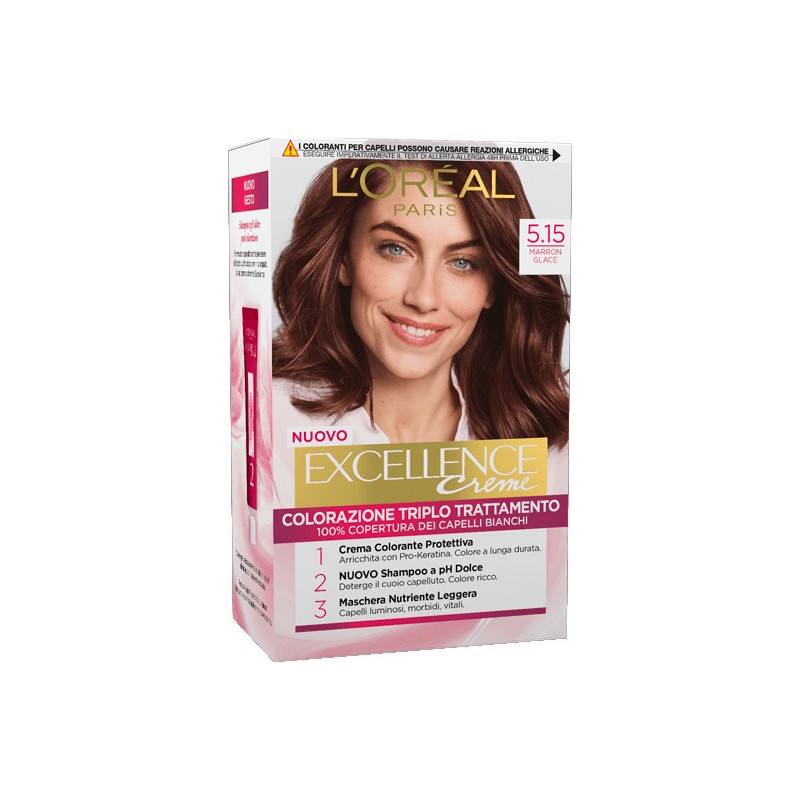 L'OREAL EXCELLENCE CREME N. 5.15 MARRON GLACÉ