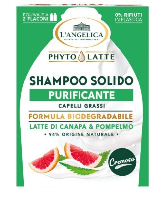 L'ANGELICA - SHAMPOO SOLIDO LATTE DI CANAPA E POMPELMO