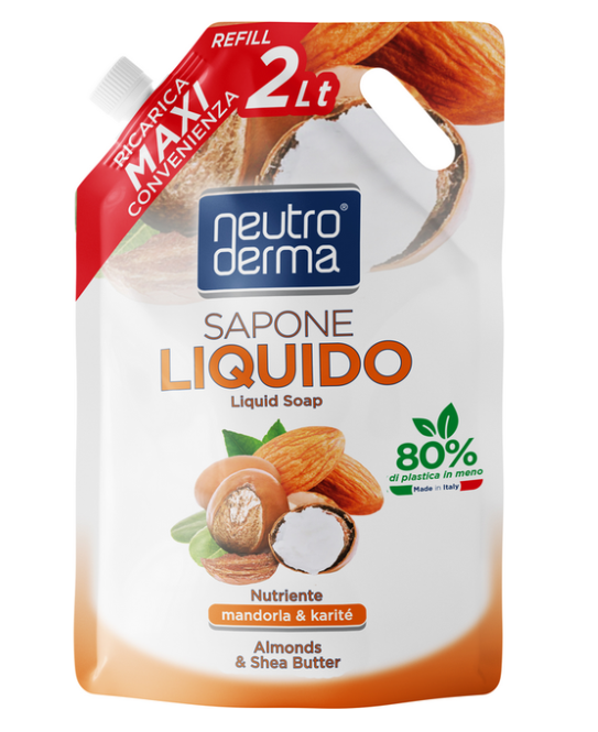 NEUTRODERMA - BUSTA RICARICA SAPONE LIQUIDO MANDORLA E KARITE'