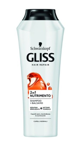 SCHWARZKOPF, GLISS - SHAMPOO E BALSAMO NUTRIMENTO 2 IN 1