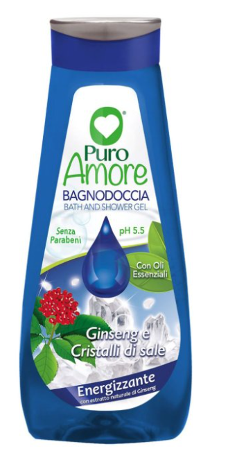 PURO AMORE - BAGNODOCCIA AL GINSENG E CRISTALLI DI SALE