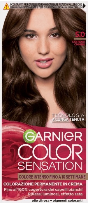 GARNEIR COLOR SENSATION KIT - TINTURA CAPELLI , Castano Chiaro 5.0