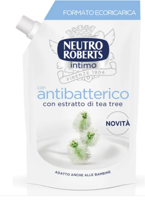 Neutro Roberts Detergente Intimo Antibatterico Con Tea Tree Ricarica 400ml