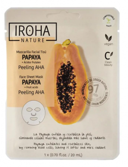 IROHA MASCHERA IN TESSUTO PAPAYA ANTIMACCHIE