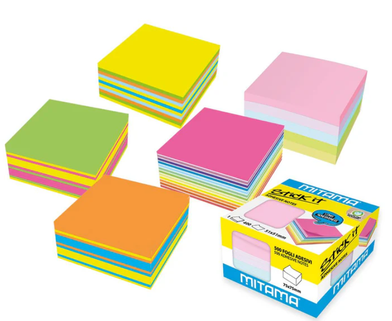 Mitama - Cubo Notes Adesivi Stick it - 500 fogli 7,5x7,5