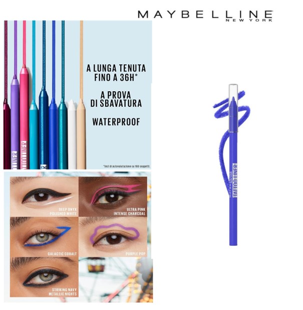MAYBELLINE NEW YORK - MATITA OCCHI TATTO LINER GEL, BLUE