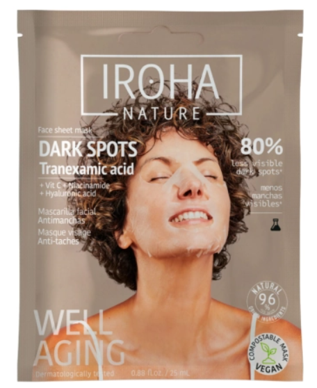 Iroha Maschera viso anti-macchie scure all'acido tranexamico