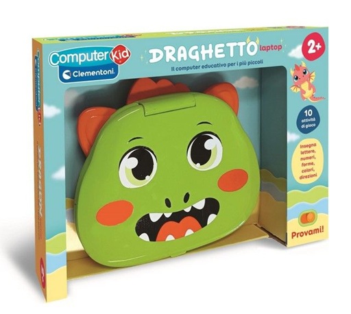 Draghetto Laptop Clementoni - Computer Educativo per Bambini 2+ Anni