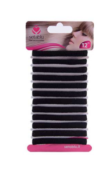 Setablu elastici card 12pz bianco/neri 57541