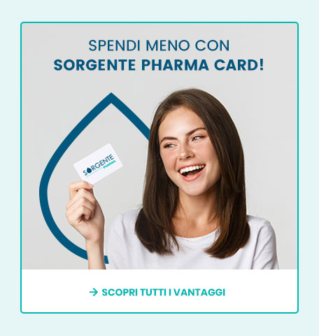 Spendi meno con Sorgente Pharma Card! Clicca e scopri tutti i vantaggi.