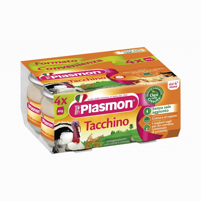 Plasmon Omo Tacchino 4x80gr