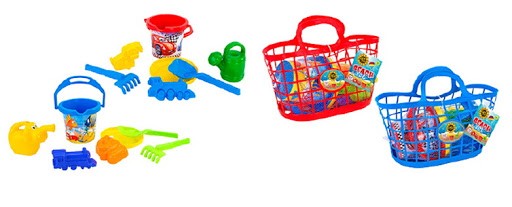 GLOBO Cestino da Spiaggia con Secchiello assortito 07339