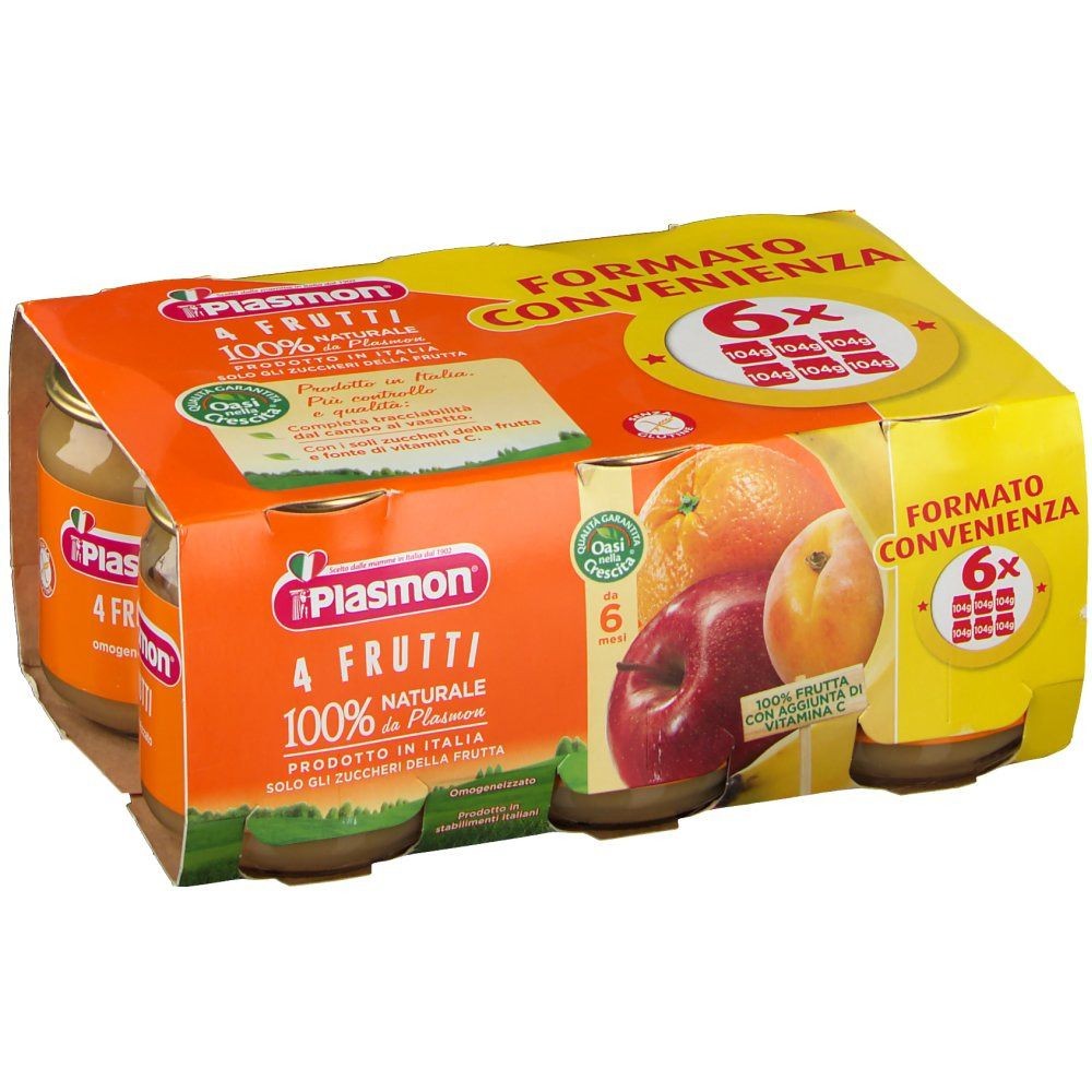 PLASMON (HEINZ ITALIA SpA) Plasmon omogenizzato 4 frutti 6x104g