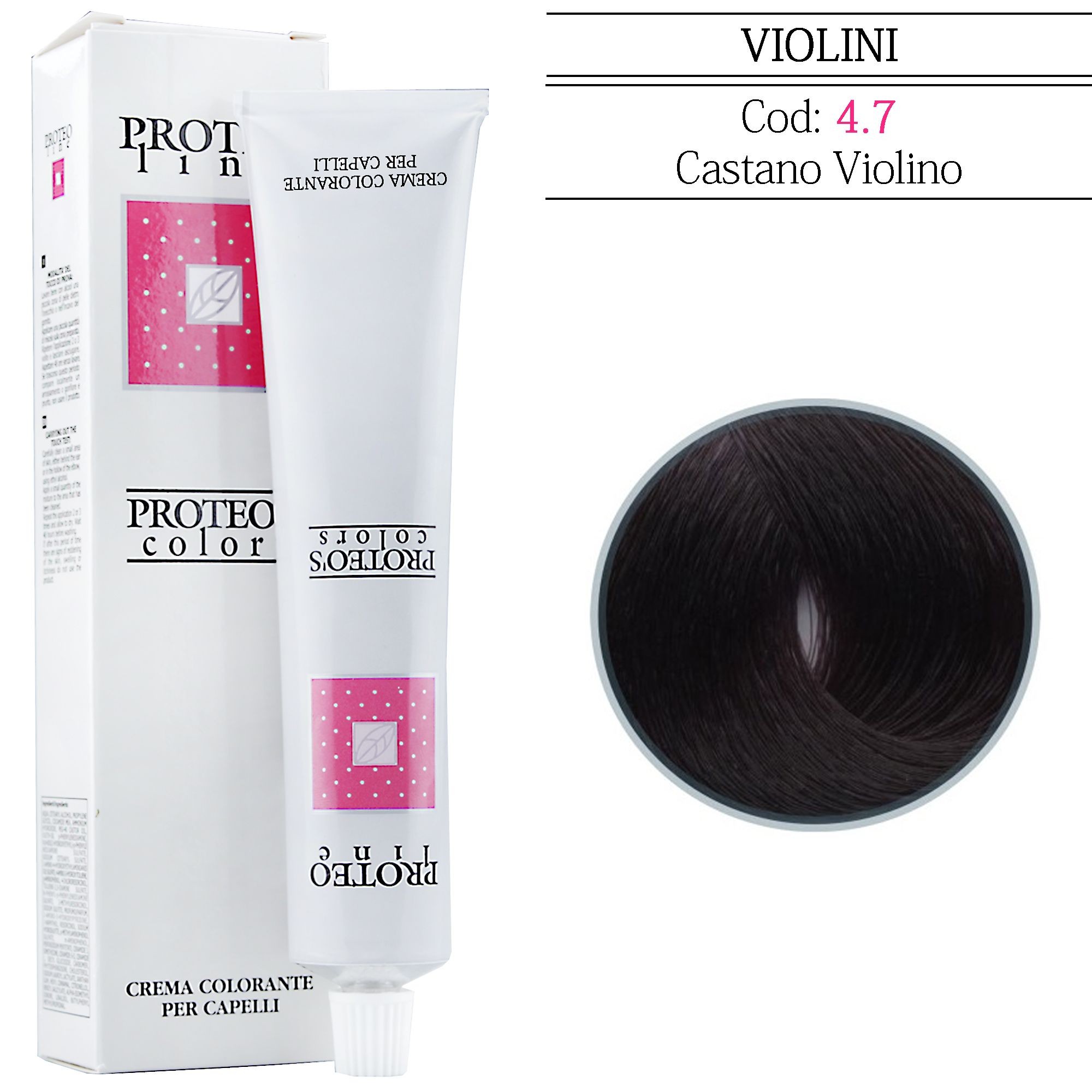 PROTEO LINE TINTURA PER CAPELLI - 4.7 CASTANO VIOLINO-100ML